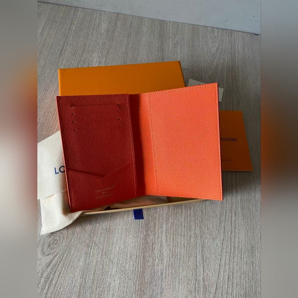 Louis Vuitton Orange Tennis Court Passport Cover - Picture 3 of 7